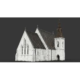 3D White Church